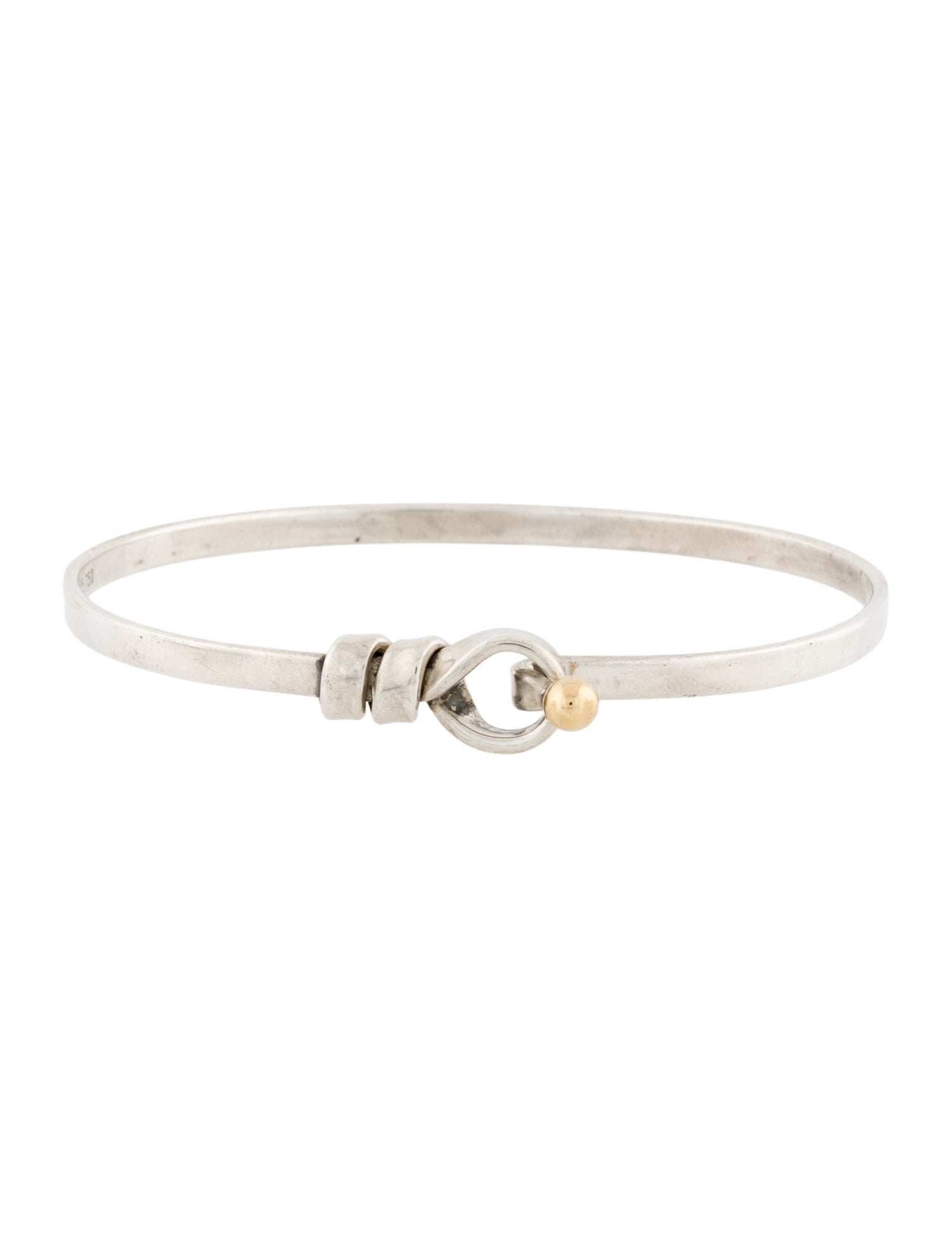 Tiffany & Co. Two-Tone Hook & Eye Bangle Bracelet