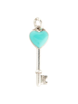 Tiffany & Co. Enamel Heart Key Pendant