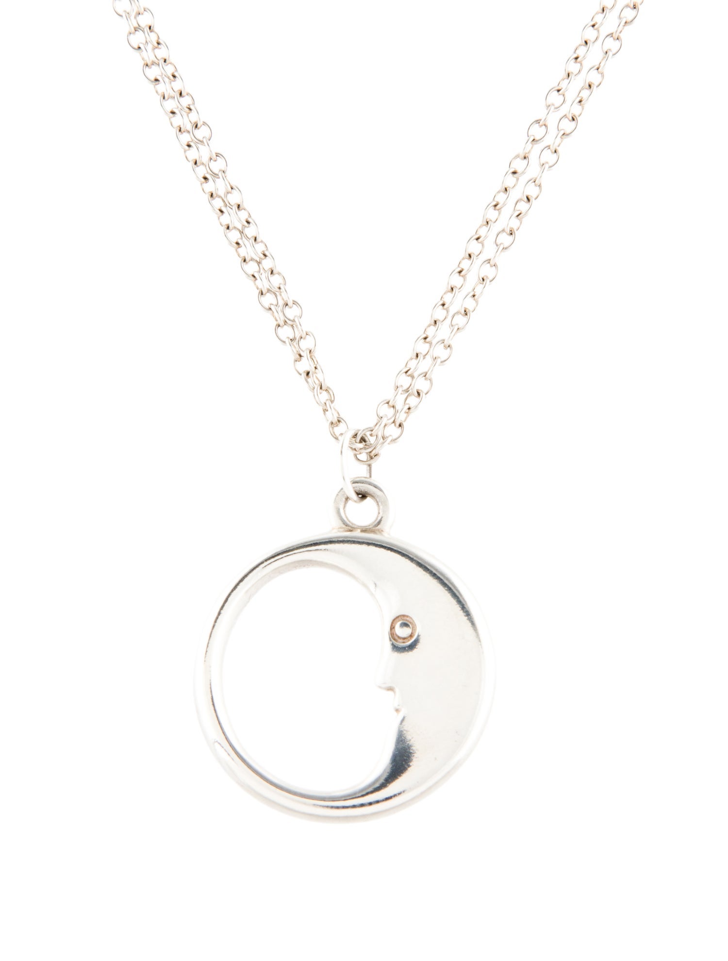 Tiffany & Co. Vintage Man in the Moon Pendant Necklace