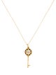 Tiffany & Co. 18K Diamond Daisy Key Pendant Necklace