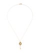 Tiffany & Co. 18K Diamond Daisy Key Pendant Necklace