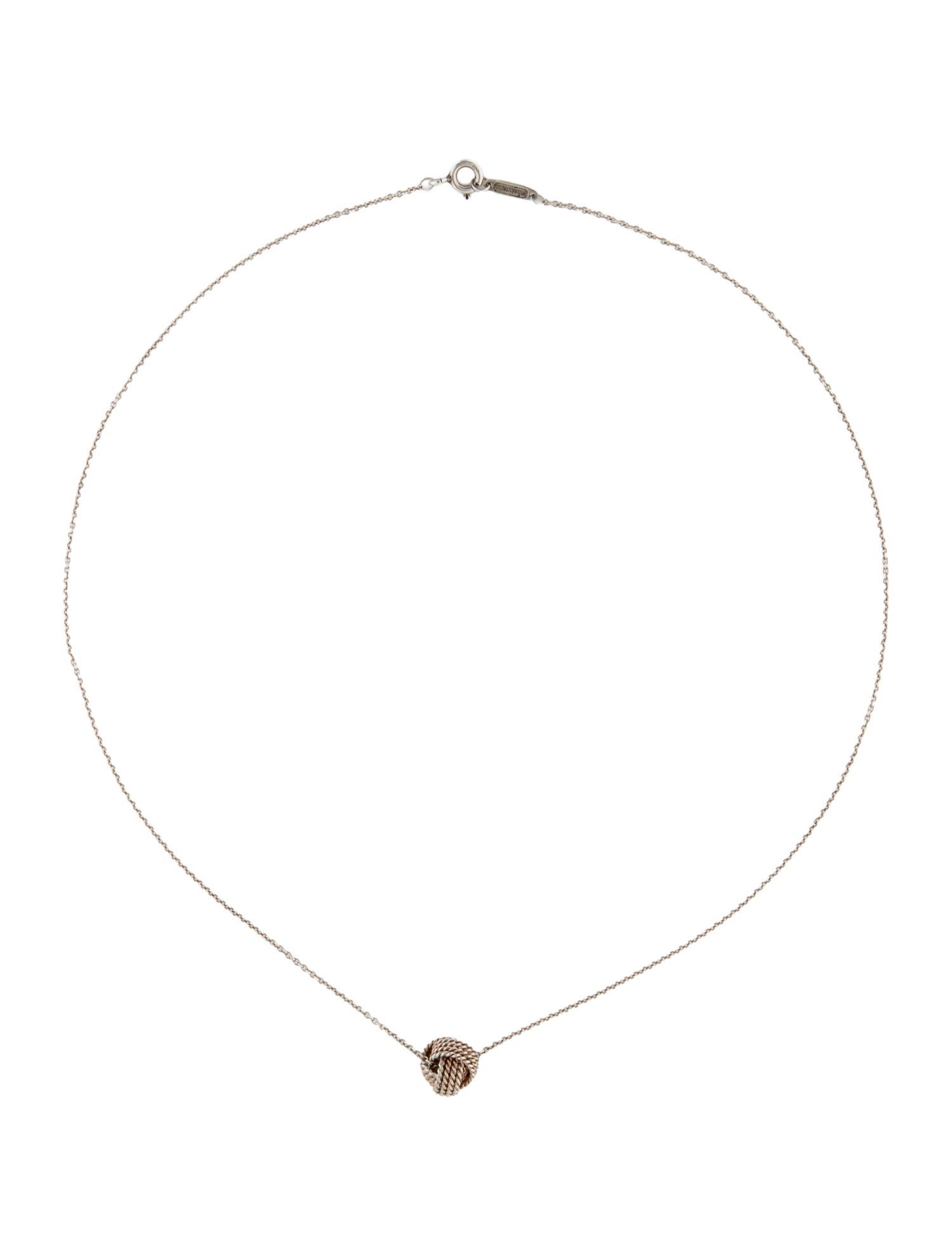 Tiffany & Co. Twist Knot Pendant Necklace