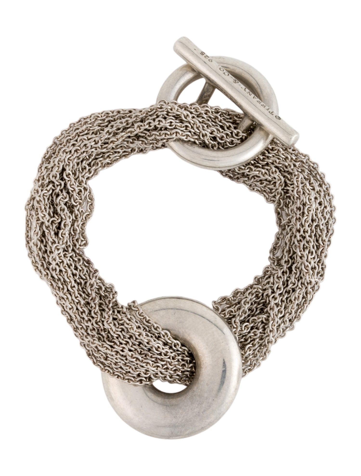 Tiffany & Co. Open Circle Mesh Toggle Bracelet