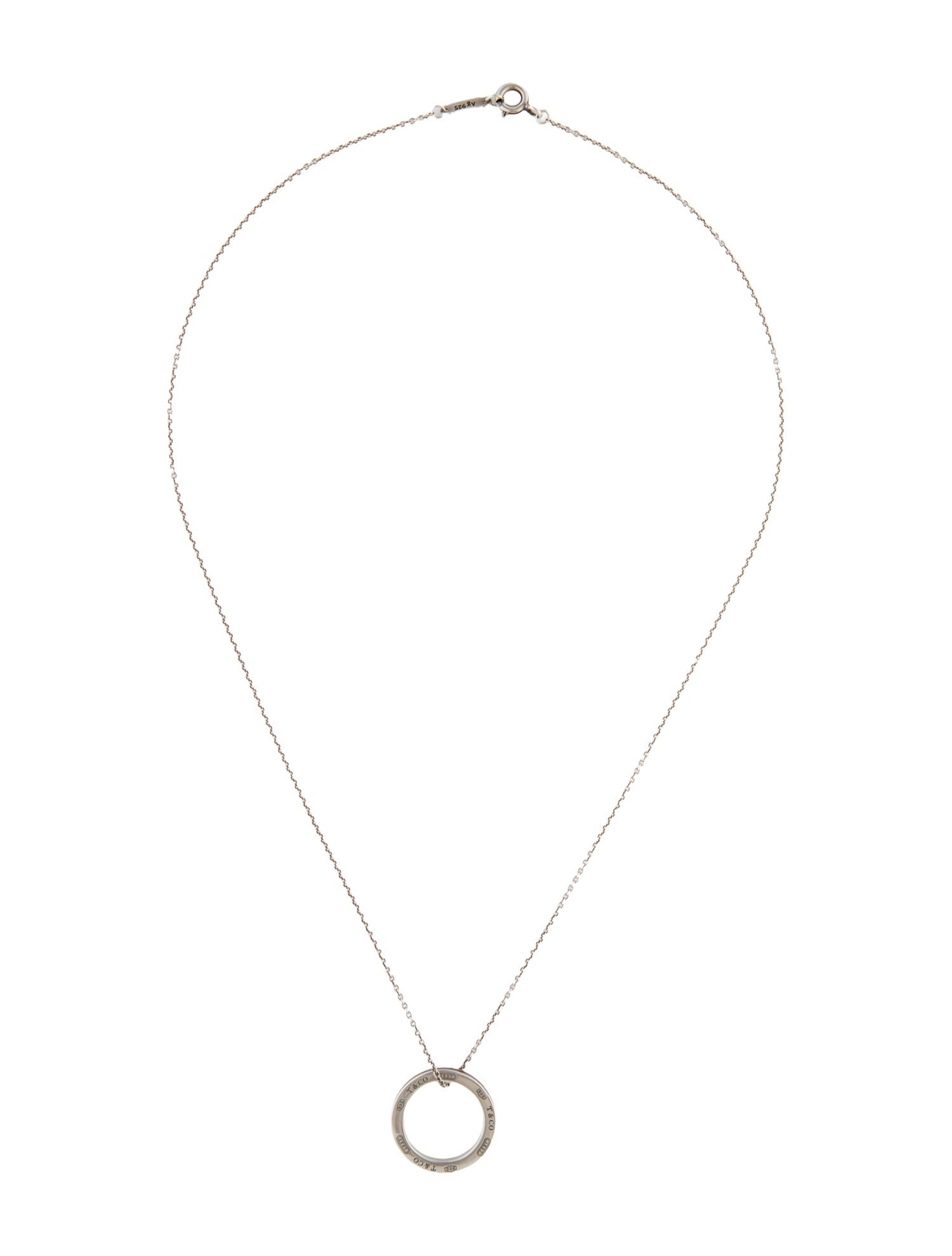 Tiffany & Co. 1837 Circle Pendant Necklace