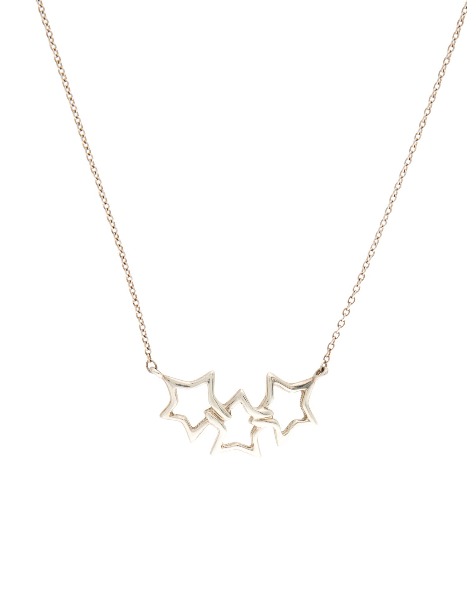 Tiffany & Co. Vintage Triple Star Pendant Necklace