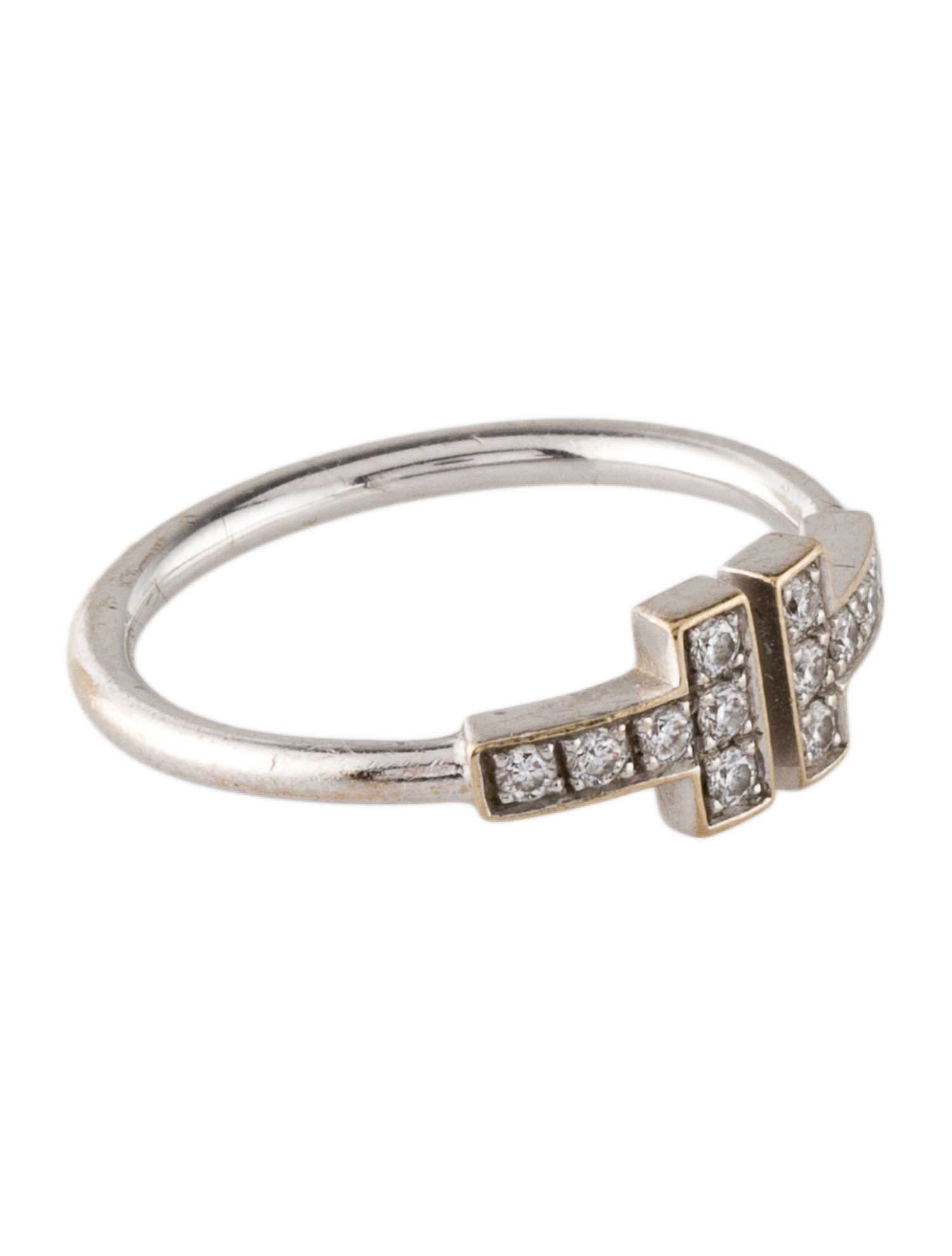 Tiffany & Co. 18K Diamond Wire Ring