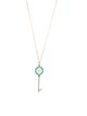 Tiffany & Co. Enamel Knot Key Pendant Necklace