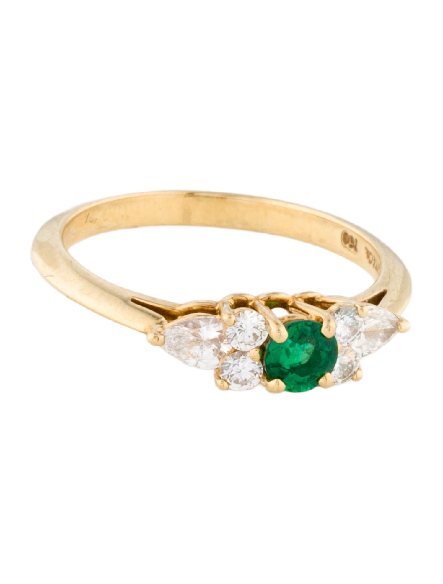 Tiffany & Co. 18K Emerald & Diamond Ring