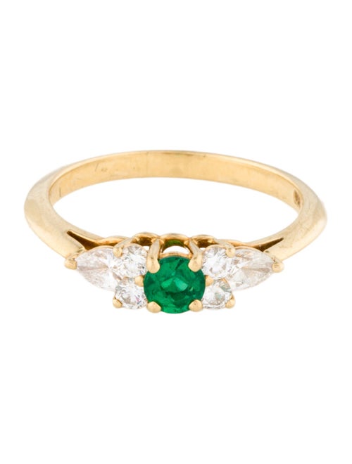 Tiffany & Co. 18K Emerald & Diamond Ring