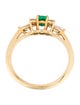 Tiffany & Co. 18K Emerald & Diamond Ring