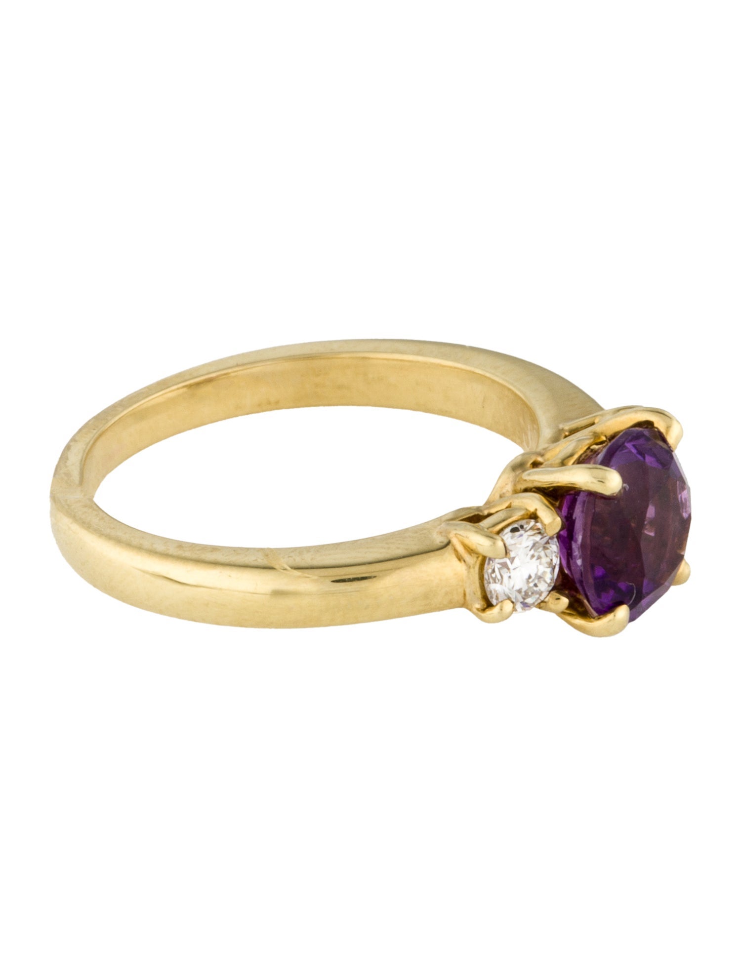 Tiffany & Co. 18K Amethyst & Diamond Cocktail Ring