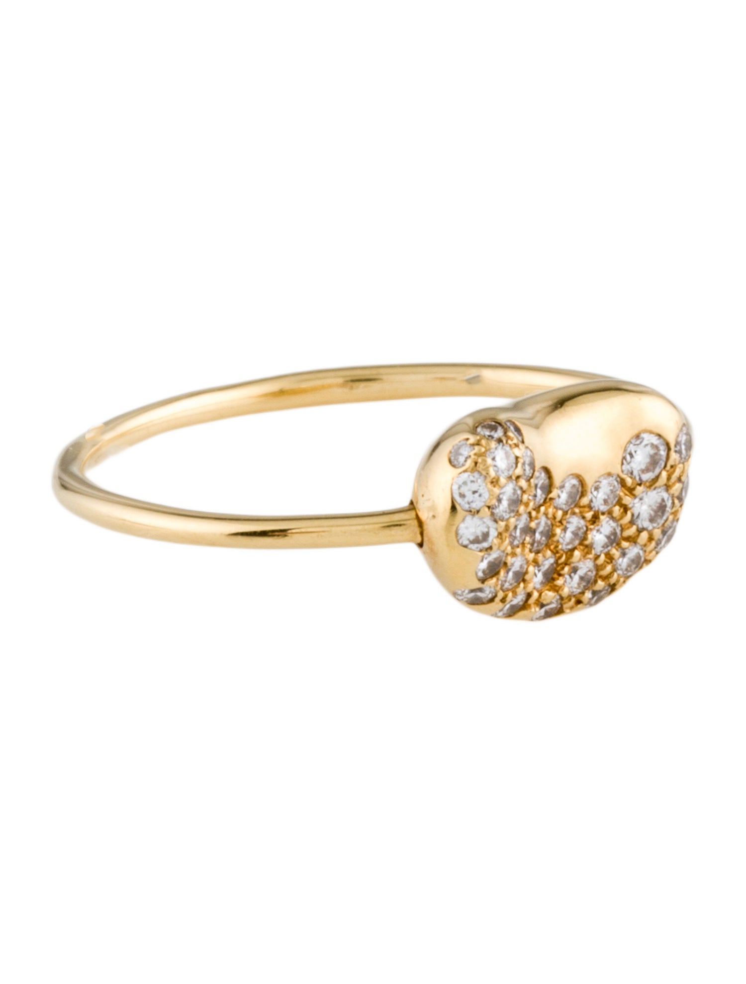 Tiffany & Co. Vintage 18K Diamond Bean Design Ring