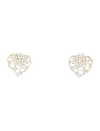 Tiffany & Co. Olive Leaf Heart Stud Earrings