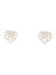 Tiffany & Co. Olive Leaf Heart Stud Earrings