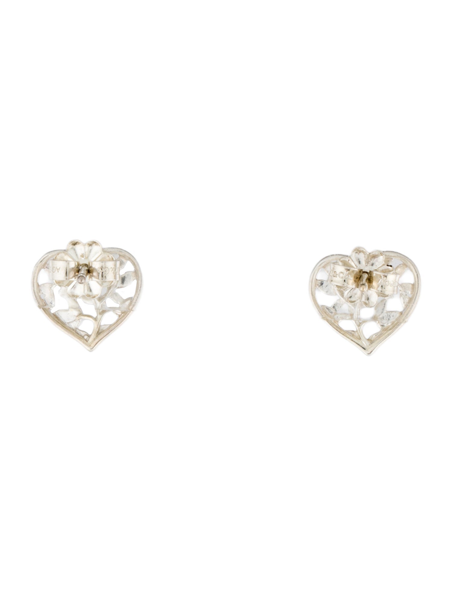Tiffany & Co. Olive Leaf Heart Stud Earrings