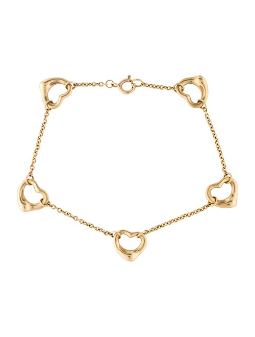 Tiffany & Co. 18K Open Heart Station Bracelet
