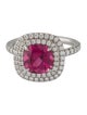 Tiffany & Co. Platinum 1.86ctw Rubellite & Diamond Soleste Ring