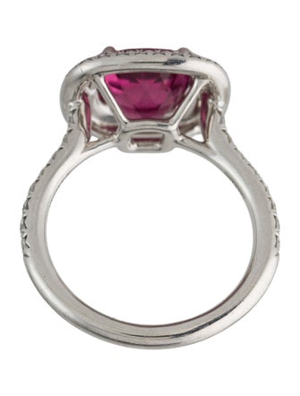 Tiffany & Co. Platinum 1.86ctw Rubellite & Diamond Soleste Ring