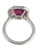 Tiffany & Co. Platinum 1.86ctw Rubellite & Diamond Soleste Ring