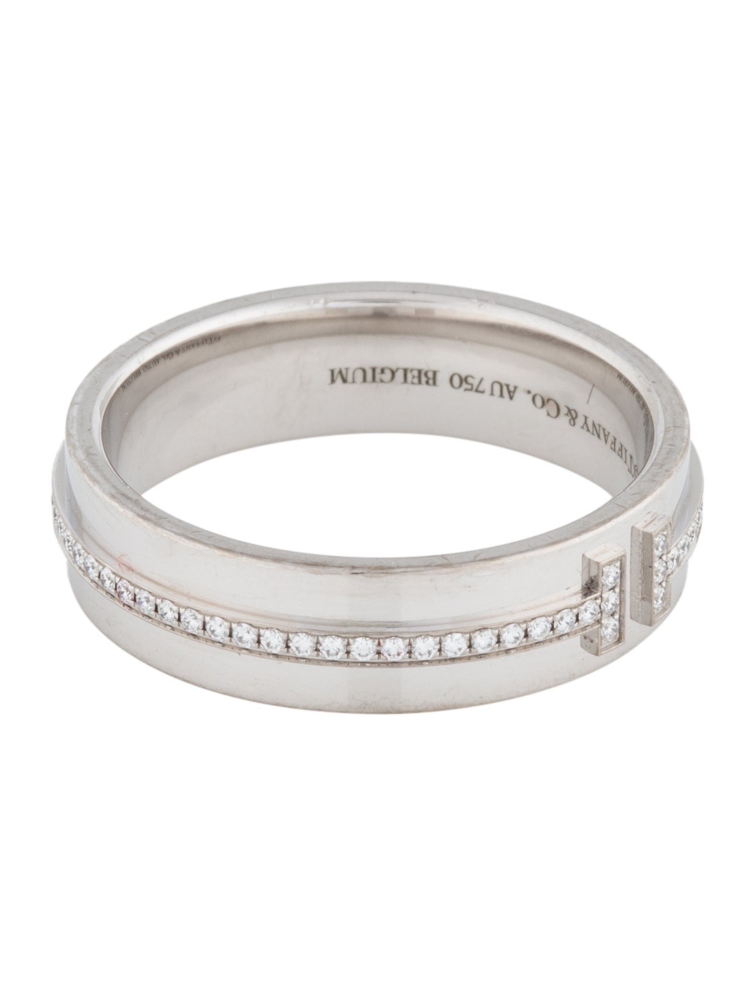 Tiffany & Co. 18K Diamond Wide Band Ring