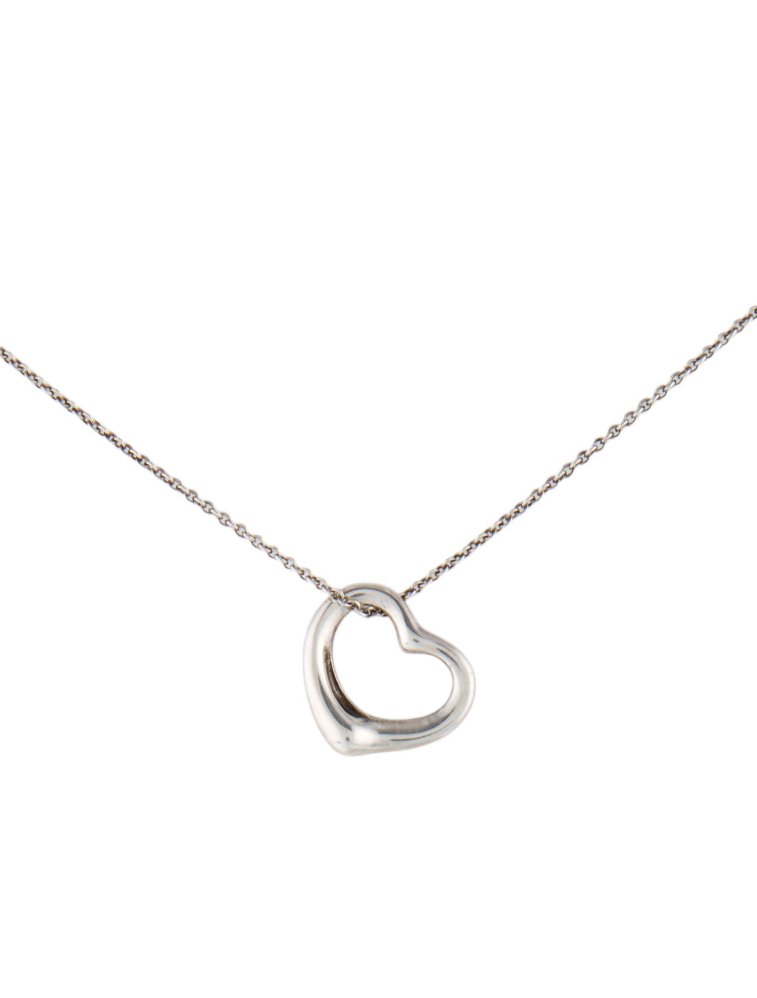 Tiffany & Co. Open Heart Pendant Necklace