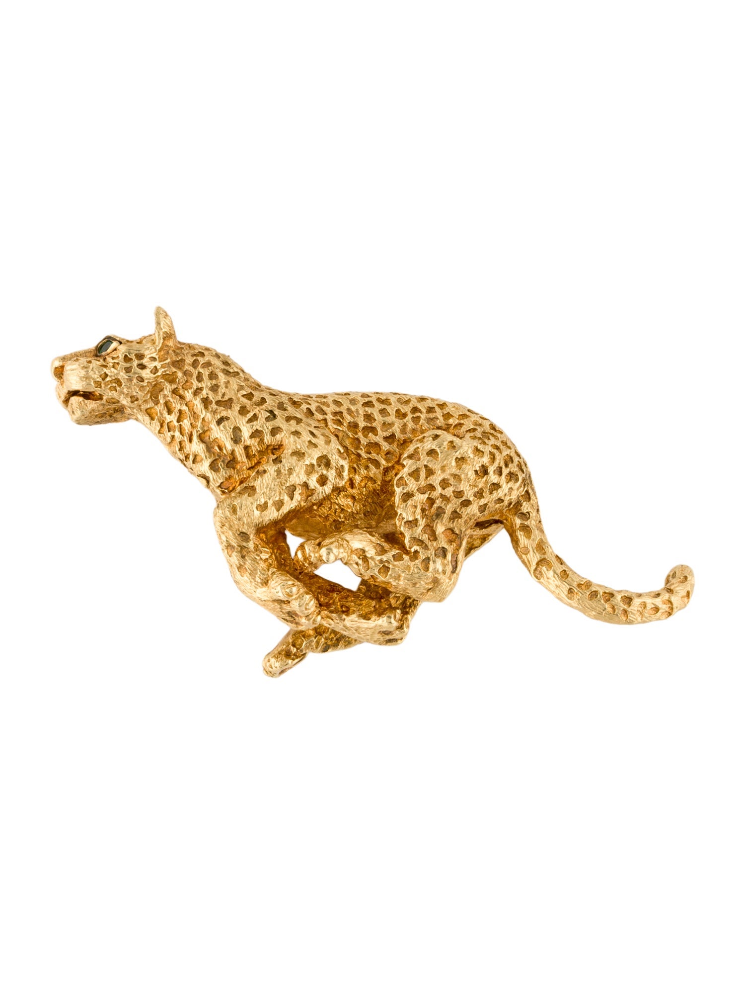 Tiffany & Co. Vintage 18K Emerald Leopard Brooch
