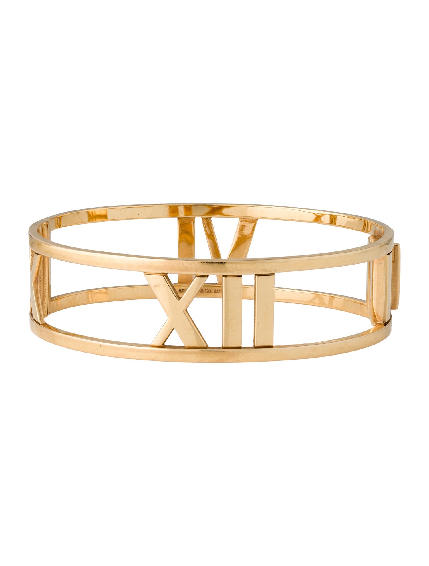 Tiffany & Co. 18K Atlas Open Hinged Bangle