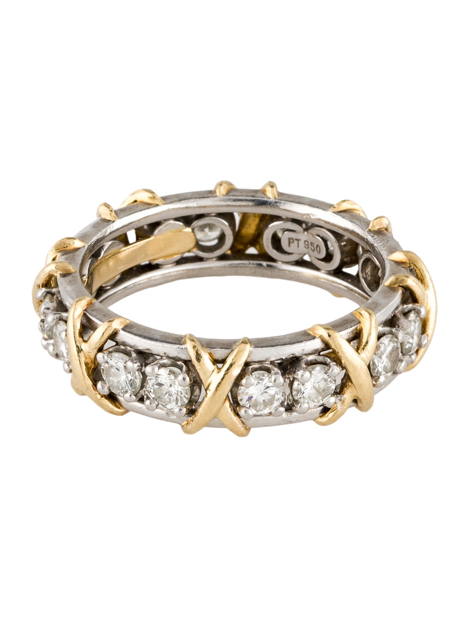 Tiffany & Co. Platinum Diamond Sixteen Stone Ring