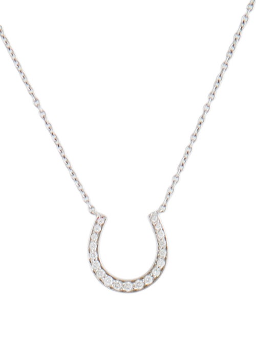 Tiffany & Co. 18K Diamond Horseshoe Pendant Necklace