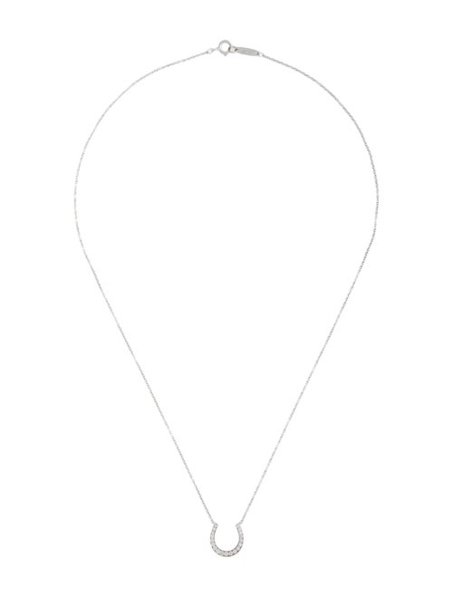 Tiffany & Co. 18K Diamond Horseshoe Pendant Necklace
