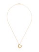 Tiffany & Co. 18K Open Heart Pendant Necklace