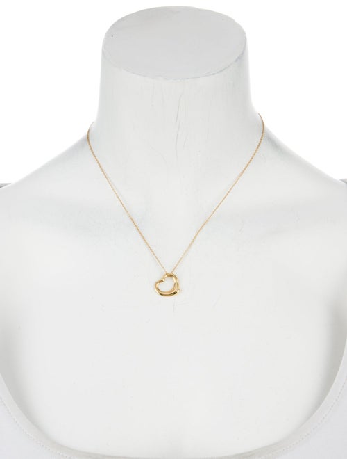 Tiffany & Co. 18K Open Heart Pendant Necklace