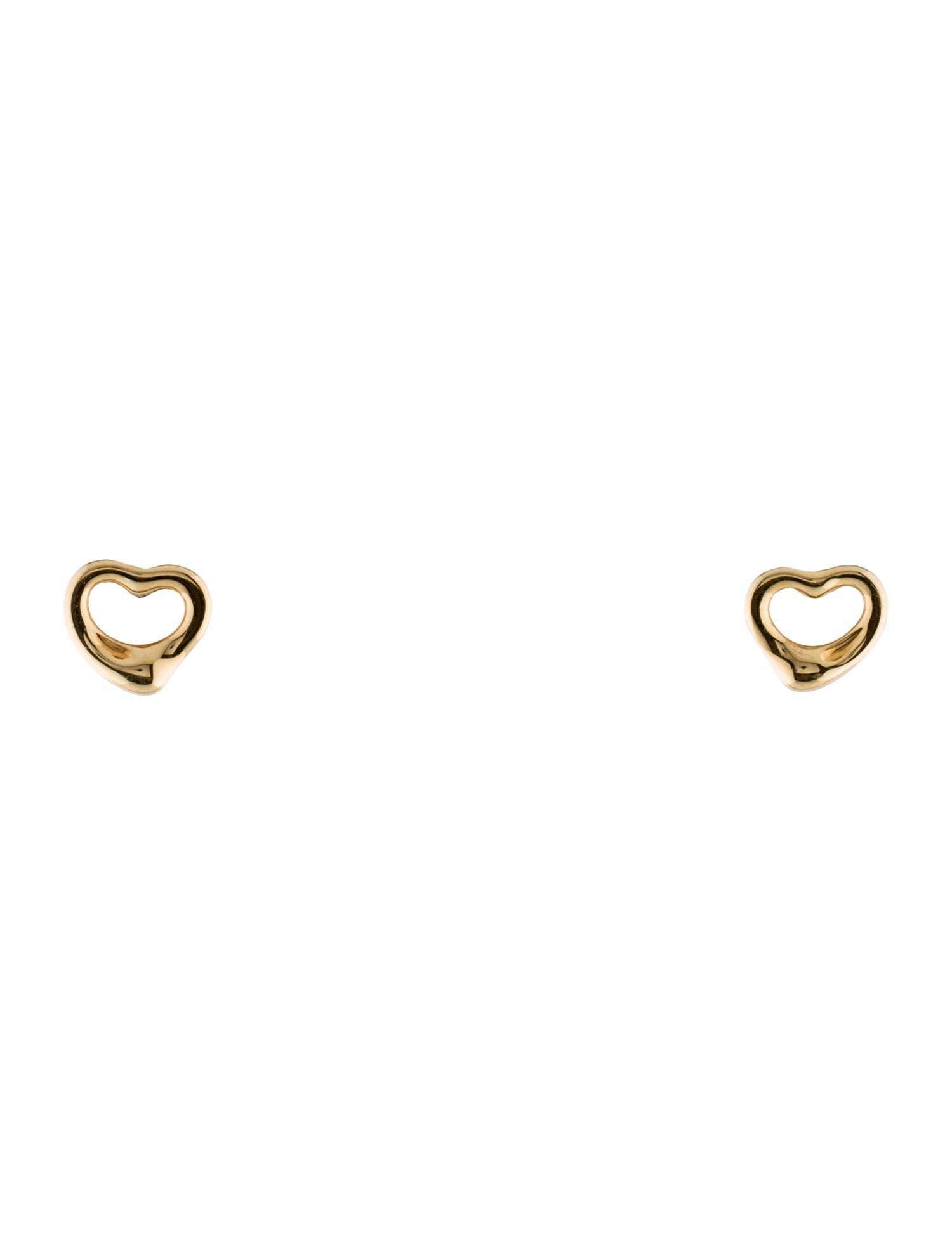 Tiffany & Co. 18K Open Heart Stud Earrings