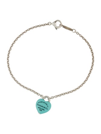 Tiffany & Co. Enamel Full Heart Return To Tiffany Charm Bracelet