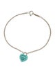 Tiffany & Co. Enamel Full Heart Return To Tiffany Charm Bracelet