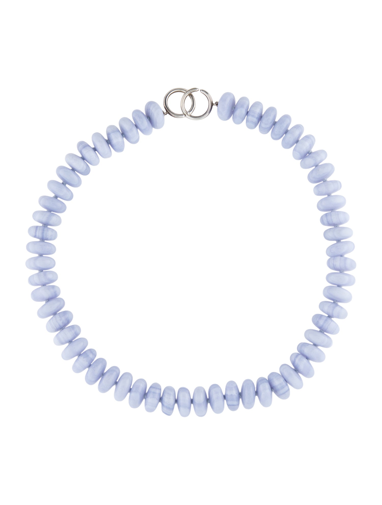 Tiffany & Co. Blue Lace Agate Bead Necklace