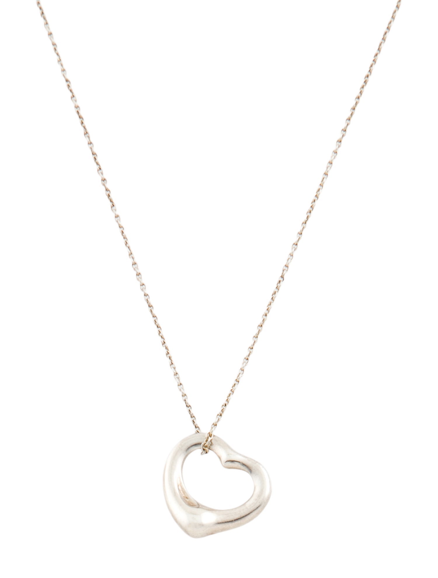 Tiffany & Co. Open Heart Pendant Necklace