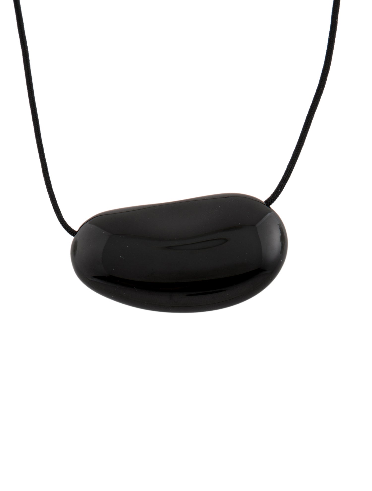 Tiffany & Co. Lacquer Bean Design Pendant Necklace