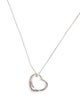 Tiffany & Co. Platinum Small Open Heart Pendant Necklace