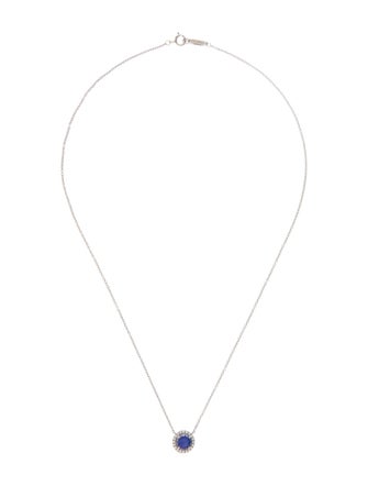 Tiffany & Co. Platinum Tanzanite & Diamond Soleste Pendant Necklace