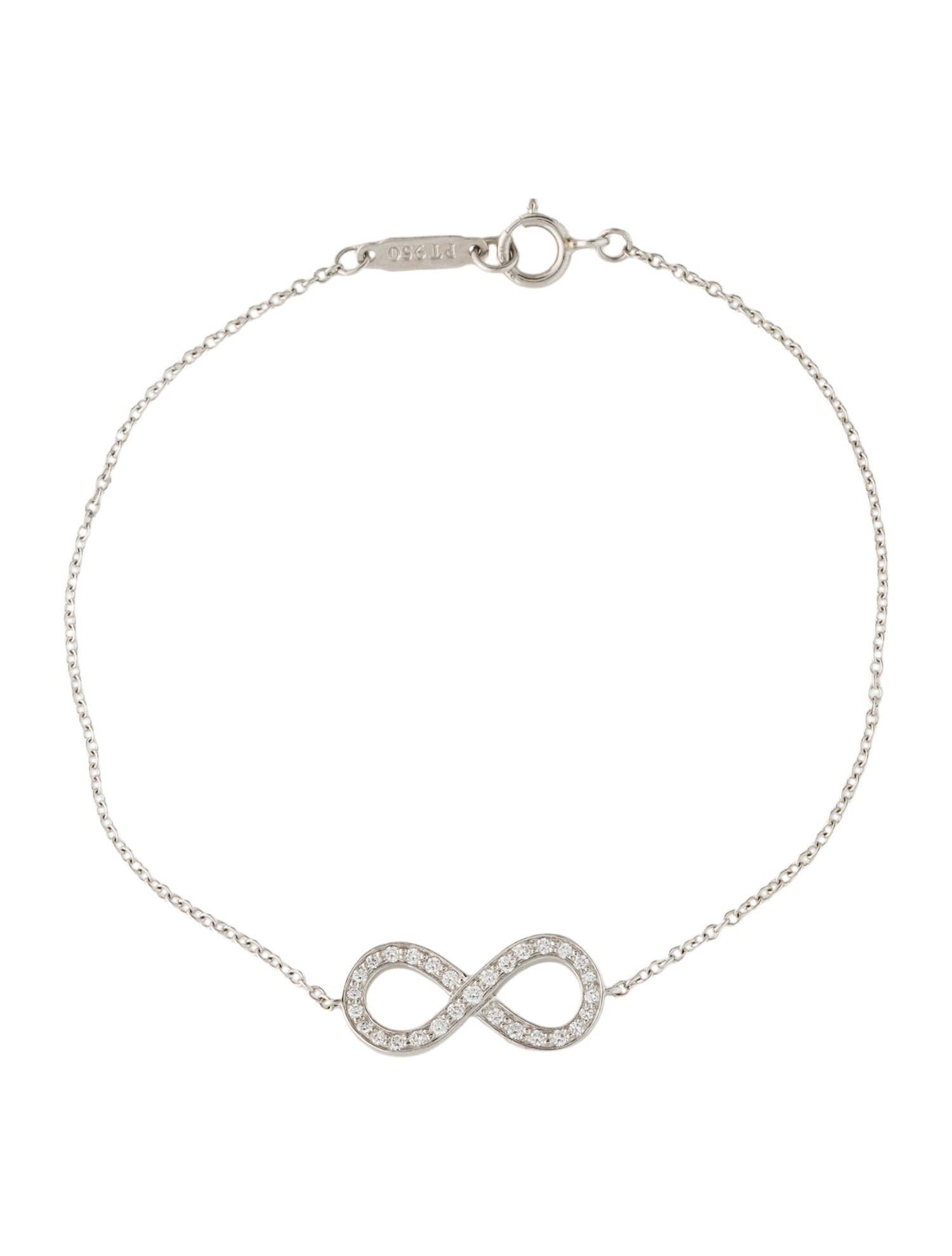 Tiffany & Co. Platinum Diamond Infinity Station Bracelet