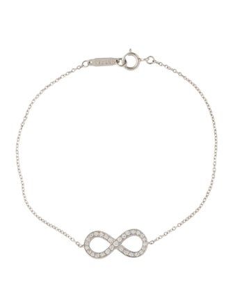 Tiffany & Co. Platinum Diamond Infinity Station Bracelet