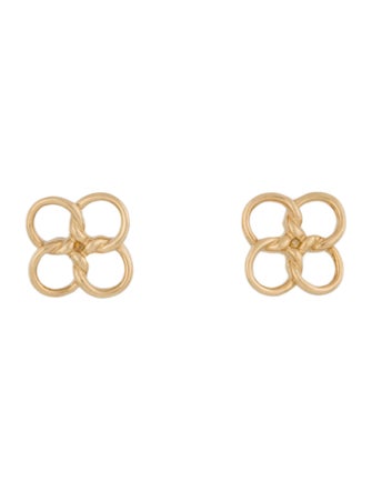Tiffany & Co. 18K Quadrifoglio Stud Earrings