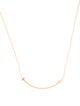 Tiffany & Co. 18K T Smile Pendant Necklace , Small