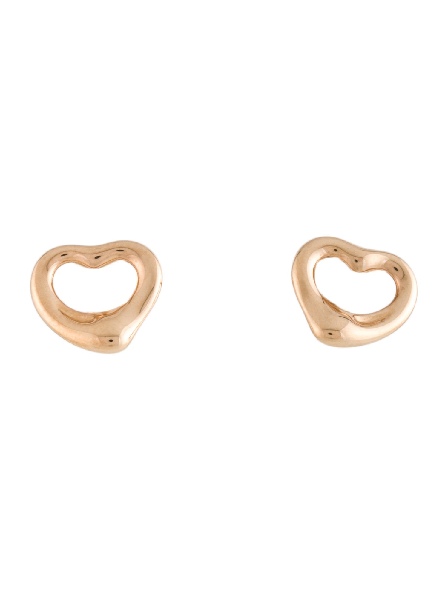 Tiffany & Co. 18K Open Heart Stud Earrings