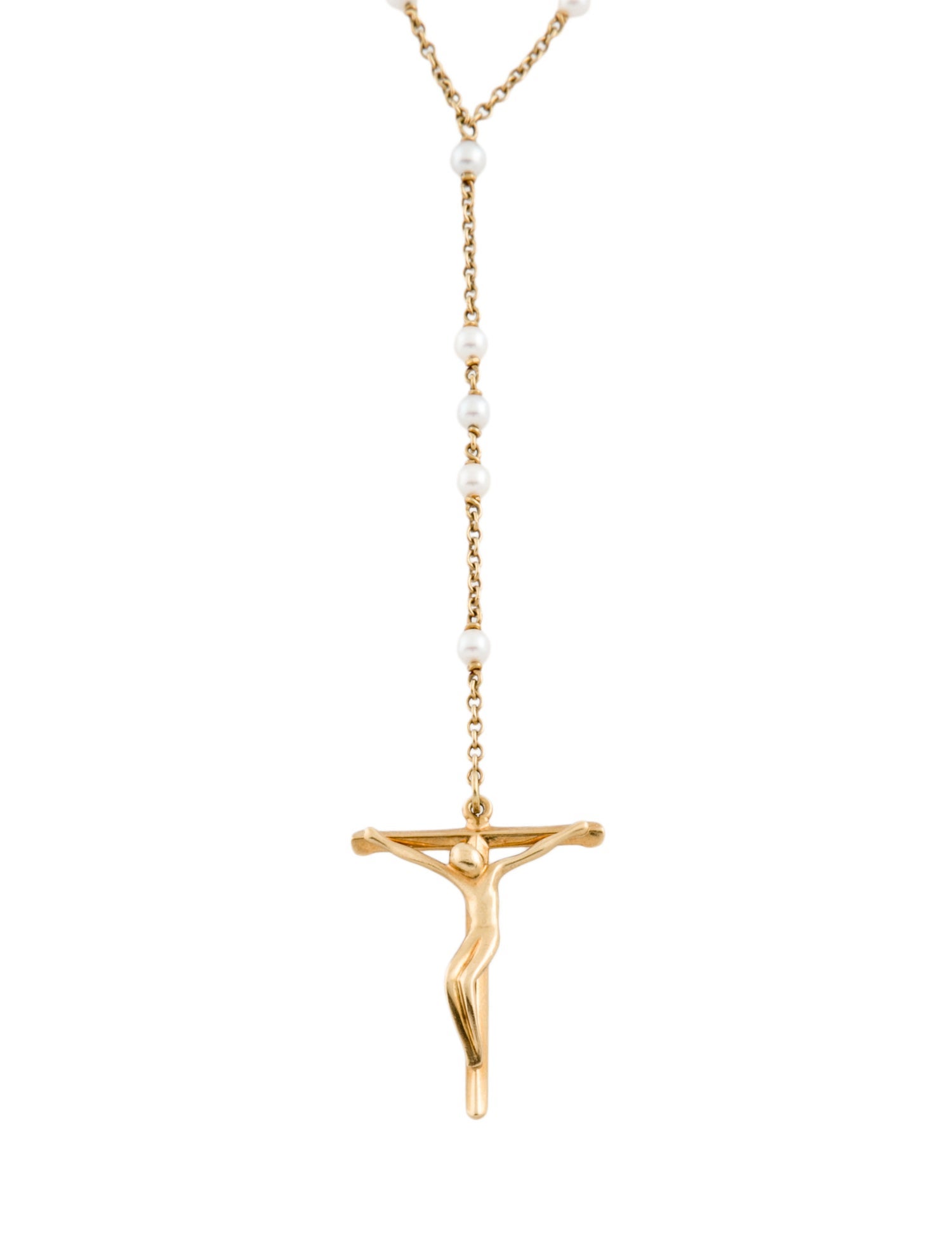 Tiffany & Co. 18K Pearl Rosary Necklace