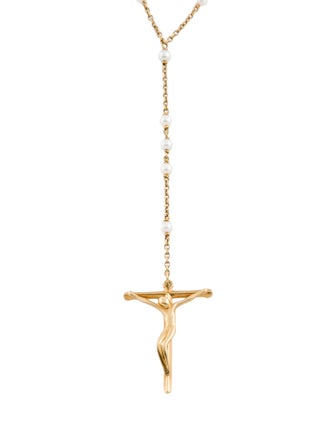 Tiffany & Co. 18K Pearl Rosary Necklace