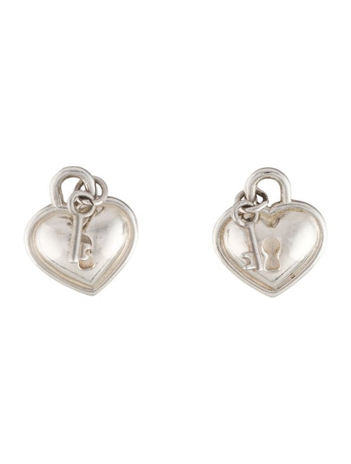 Tiffany & Co. Heart Lock & Key Stud Earrings