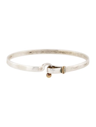 Tiffany & Co. Two-Tone Hook & Eye Bangle Bracelet