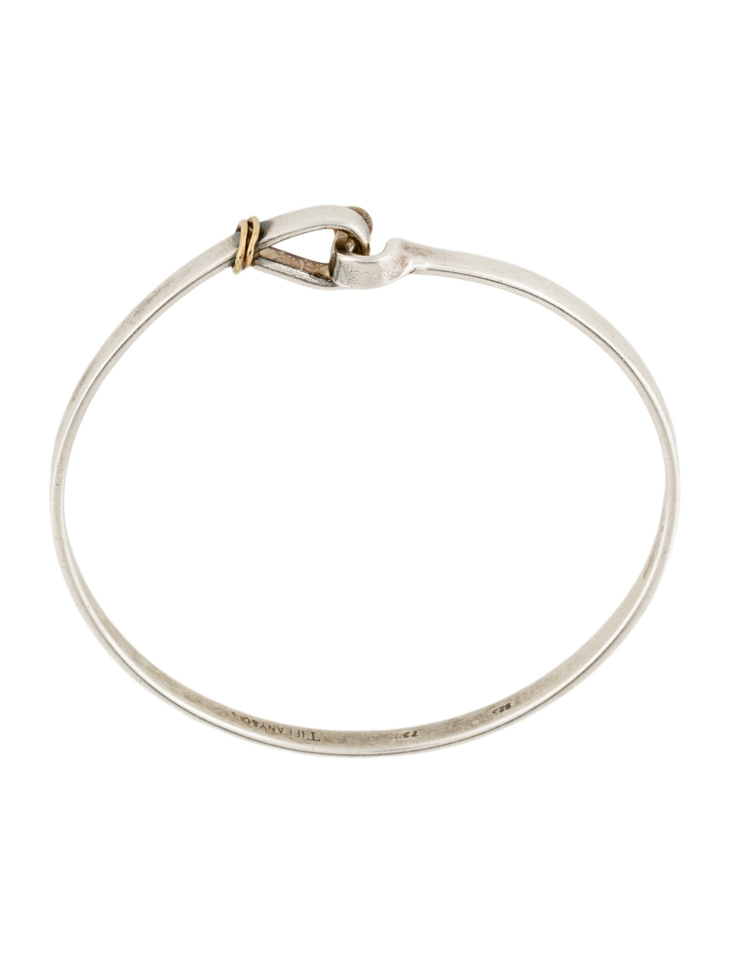 Tiffany & Co. Two-Tone Hook & Eye Bangle Bracelet